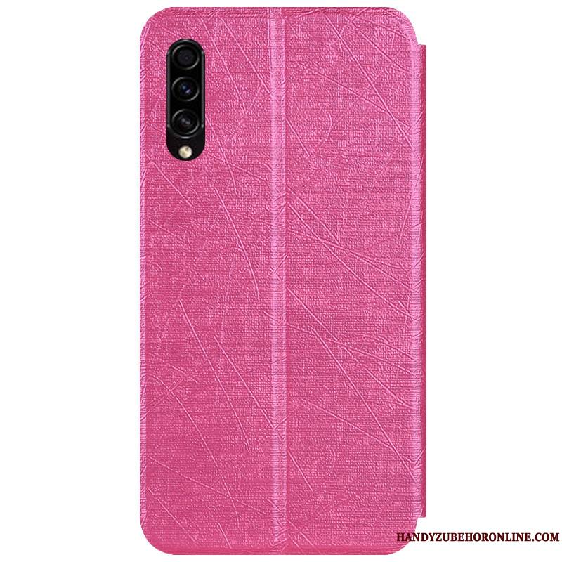 Samsung Galaxy A30s Housse Étui En Cuir Support Étoile Argent Coque De Téléphone Protection