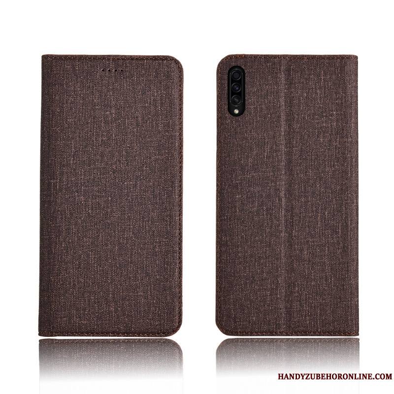 Samsung Galaxy A30s Lin Étoile Marque De Tendance Protection Coque Étui En Cuir Silicone