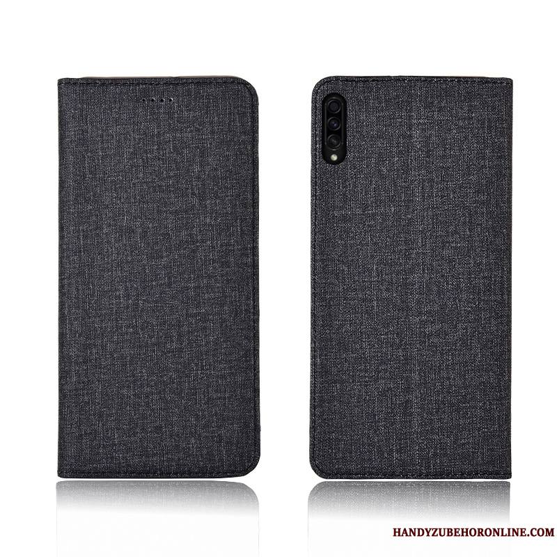 Samsung Galaxy A30s Lin Étoile Marque De Tendance Protection Coque Étui En Cuir Silicone