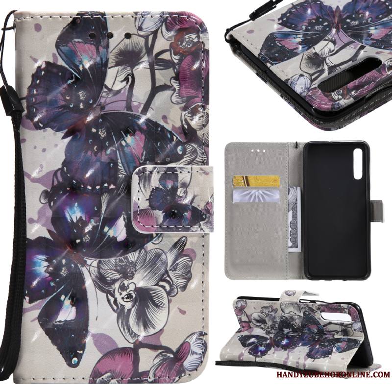 Samsung Galaxy A30s Protection Carte Étoile Peinture Étui En Cuir Housse Coque De Téléphone