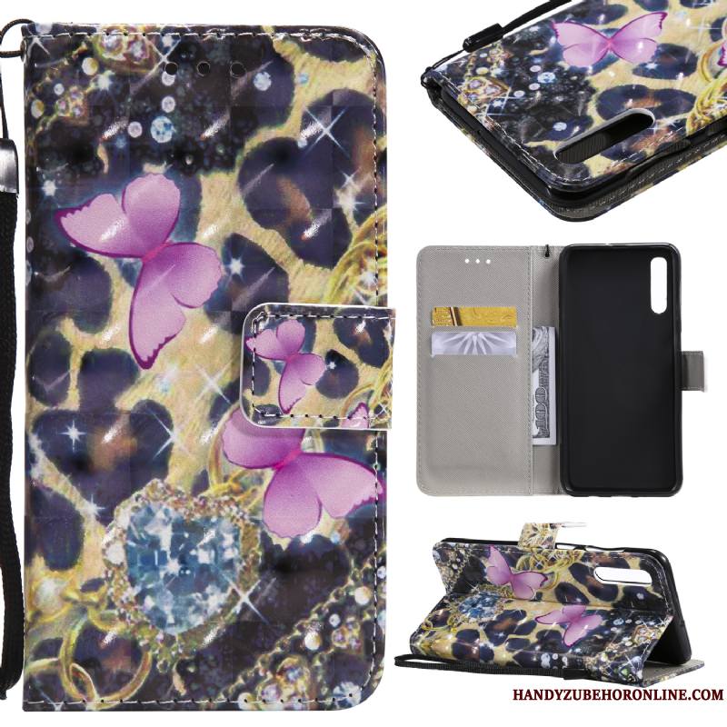 Samsung Galaxy A30s Protection Carte Étoile Peinture Étui En Cuir Housse Coque De Téléphone