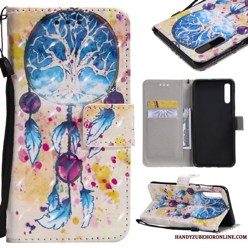 Samsung Galaxy A30s Protection Carte Étoile Peinture Étui En Cuir Housse Coque De Téléphone