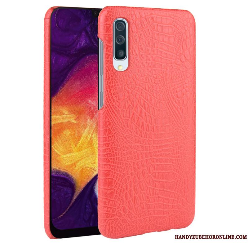 Samsung Galaxy A30s Qualité Cuir Crocodile Modèle Étui Coque De Téléphone Tendance Difficile