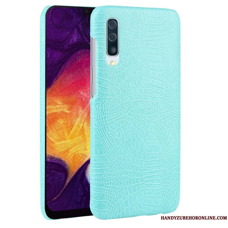 Samsung Galaxy A30s Qualité Cuir Crocodile Modèle Étui Coque De Téléphone Tendance Difficile