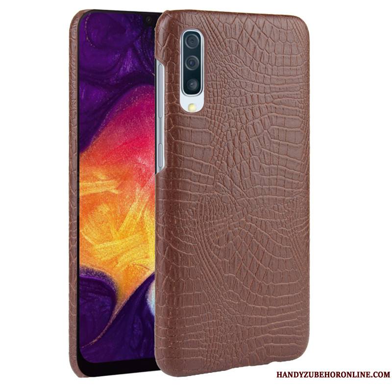 Samsung Galaxy A30s Qualité Cuir Crocodile Modèle Étui Coque De Téléphone Tendance Difficile