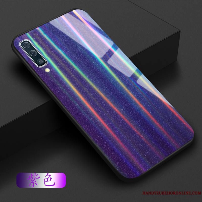 Samsung Galaxy A30s Rose Violet Personnalité Coque De Téléphone Vert Bleu Étoile