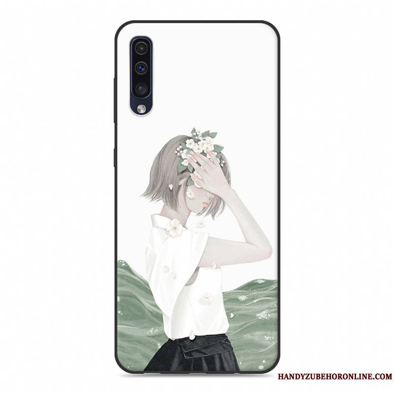 Samsung Galaxy A30s Silicone Coque De Téléphone Fluide Doux Téléphone Portable Petit Étui Blanc