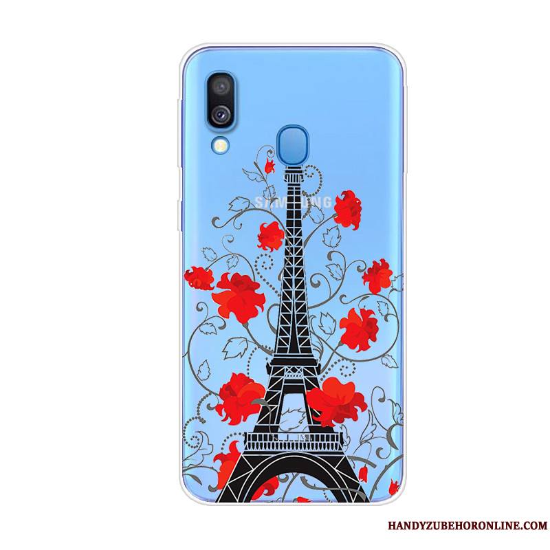 Samsung Galaxy A40 Coque De Téléphone Fluide Doux Silicone Animal Tendance Étoile Bleu