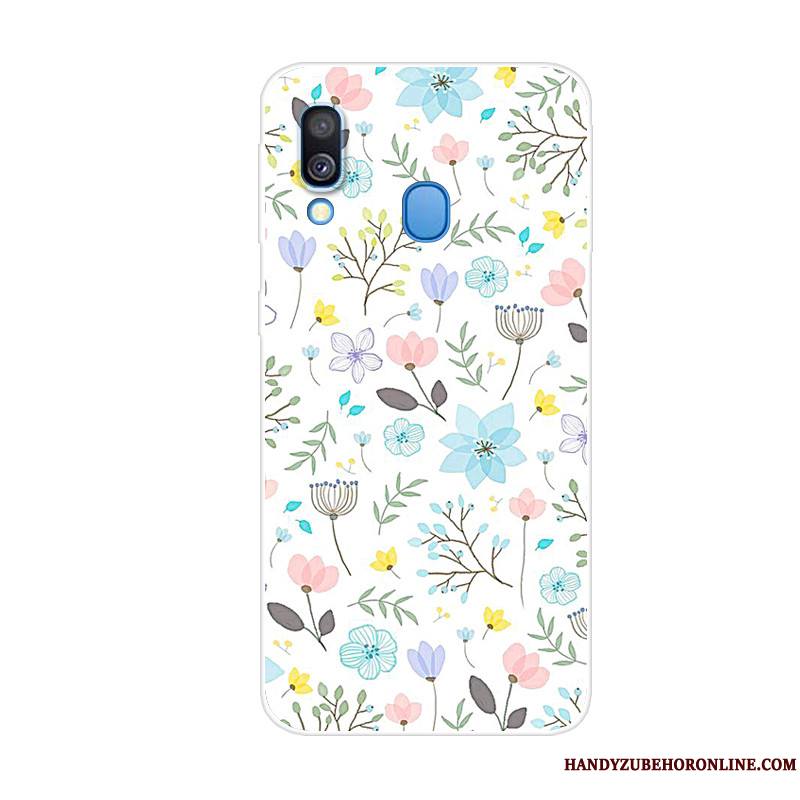 Samsung Galaxy A40 Coque De Téléphone Fluide Doux Silicone Animal Tendance Étoile Bleu