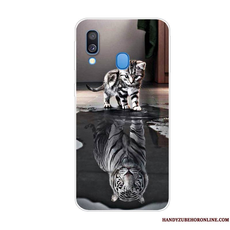 Samsung Galaxy A40 Coque De Téléphone Fluide Doux Silicone Animal Tendance Étoile Bleu