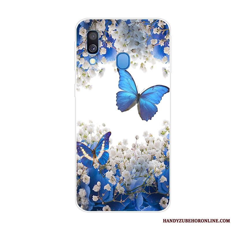 Samsung Galaxy A40 Coque De Téléphone Fluide Doux Silicone Animal Tendance Étoile Bleu