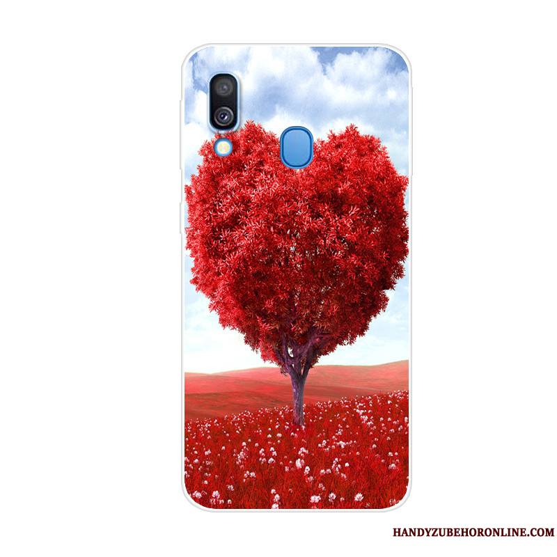 Samsung Galaxy A40 Coque De Téléphone Fluide Doux Silicone Animal Tendance Étoile Bleu