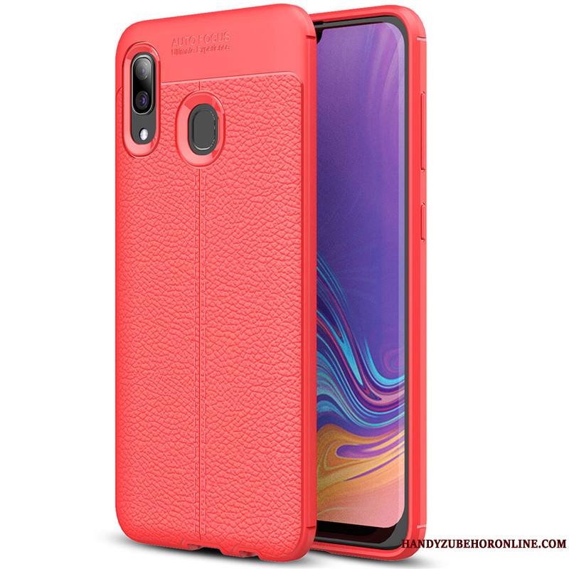 Samsung Galaxy A40 Coque De Téléphone Tout Compris Fluide Doux Rouge Étui Étoile Protection