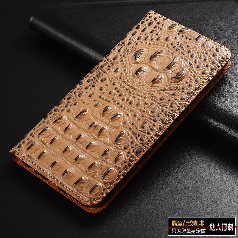 Samsung Galaxy A40 Coque Étui En Cuir Incassable Cuir Véritable Modèle Fleurie Rose Protection Crocodile