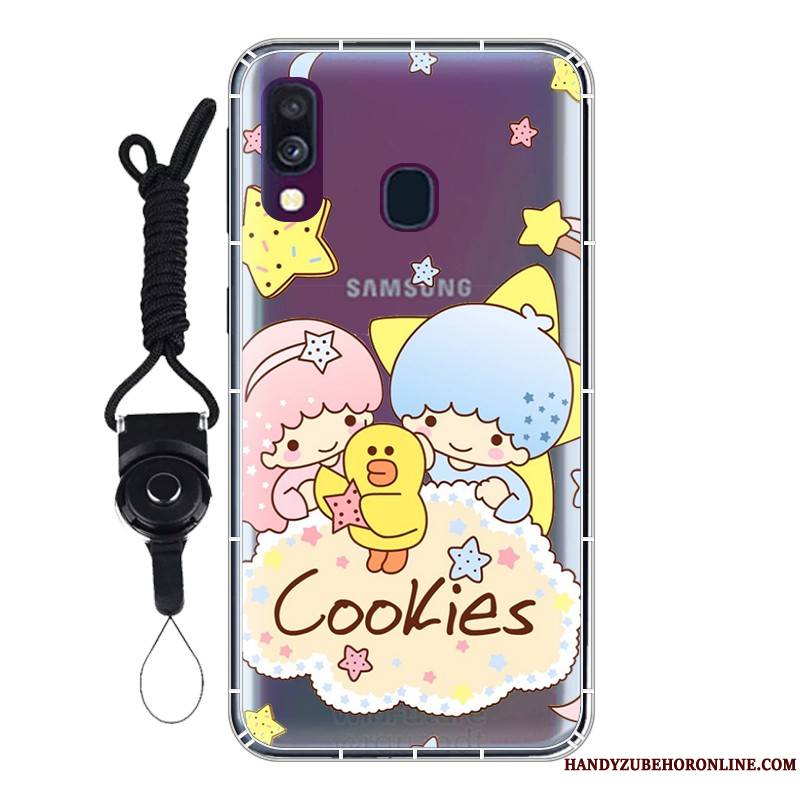 Samsung Galaxy A40 Personnalisé Fluide Doux Personnalité Coque Ballon Protection Étoile