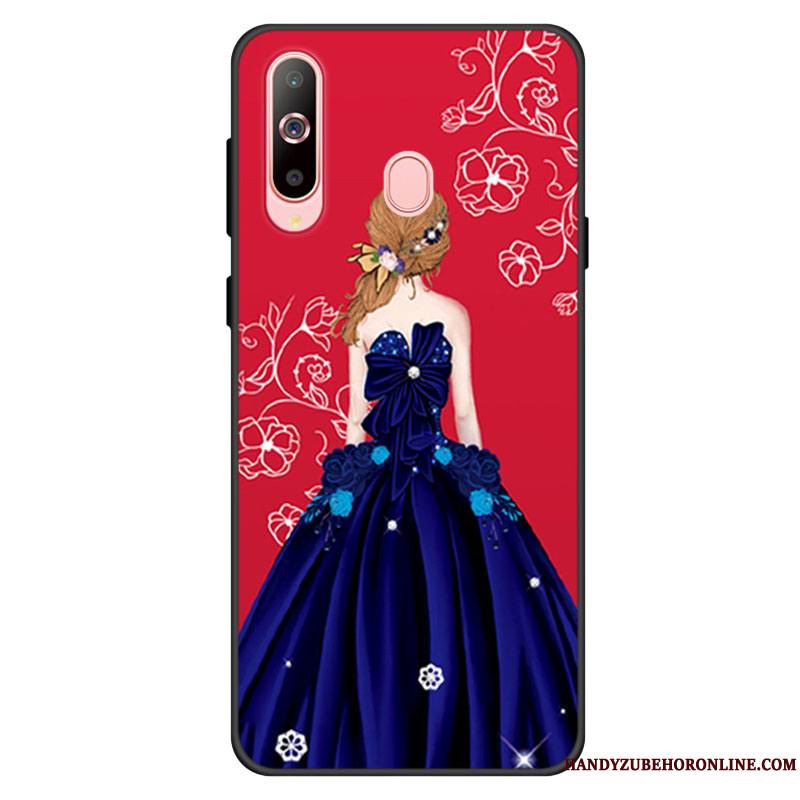 Samsung Galaxy A40s Bleu Frais Coque Incassable Fluide Doux Étui De Téléphone