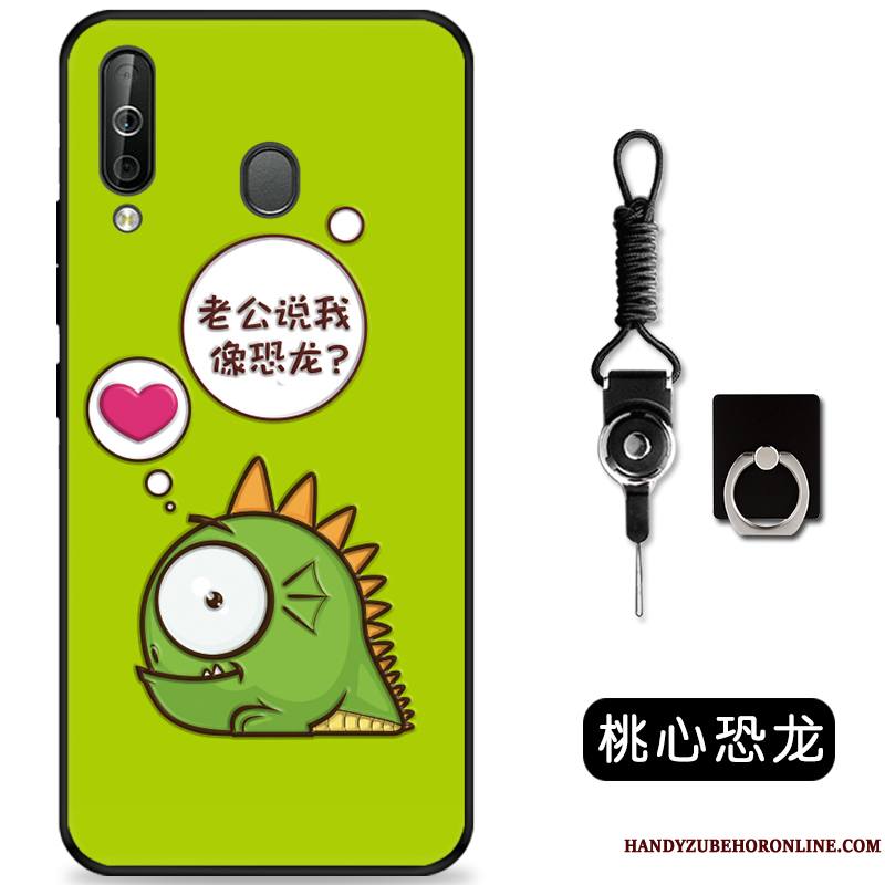 Samsung Galaxy A40s Coque De Téléphone Étui Gaufrage Vert Dessin Animé Protection Fluide Doux