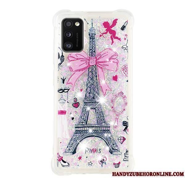 Samsung Galaxy A41 Ballon Incassable Quicksand Dessin Animé Étoile Coque Bleu