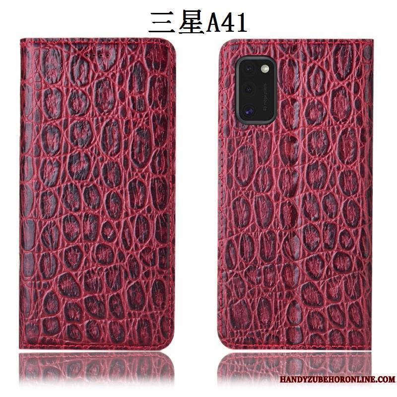 Samsung Galaxy A41 Étui En Cuir Coque De Téléphone Incassable Protection Tout Compris Étoile Housse