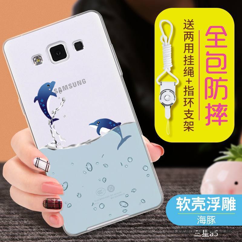 Samsung Galaxy A5 2015 Coque De Téléphone Bleu Transparent Étoile Incassable Protection Fluide Doux