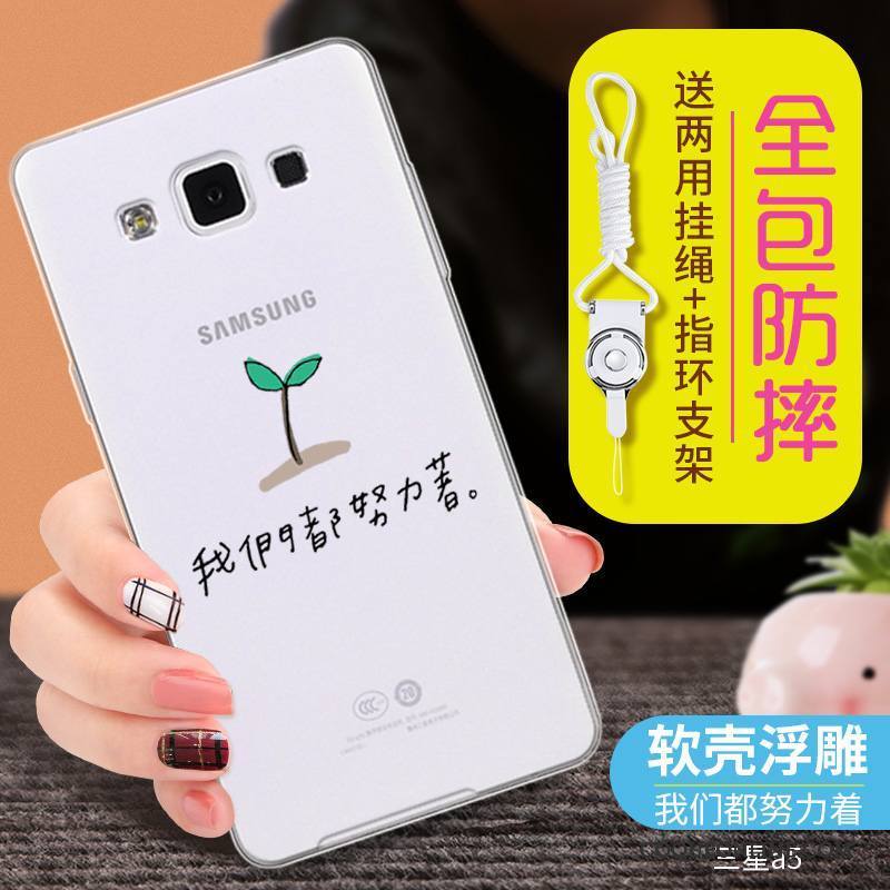 Samsung Galaxy A5 2015 Coque De Téléphone Bleu Transparent Étoile Incassable Protection Fluide Doux