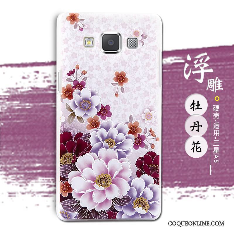 Samsung Galaxy A5 2015 Coque Gaufrage Peinture Étui Protection Téléphone Portable Étoile