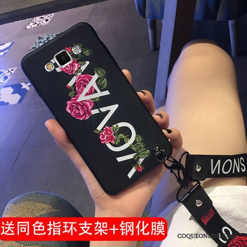 Samsung Galaxy A5 2015 Coque Incassable Étui Tout Compris Protection Tendance Rouge Étoile
