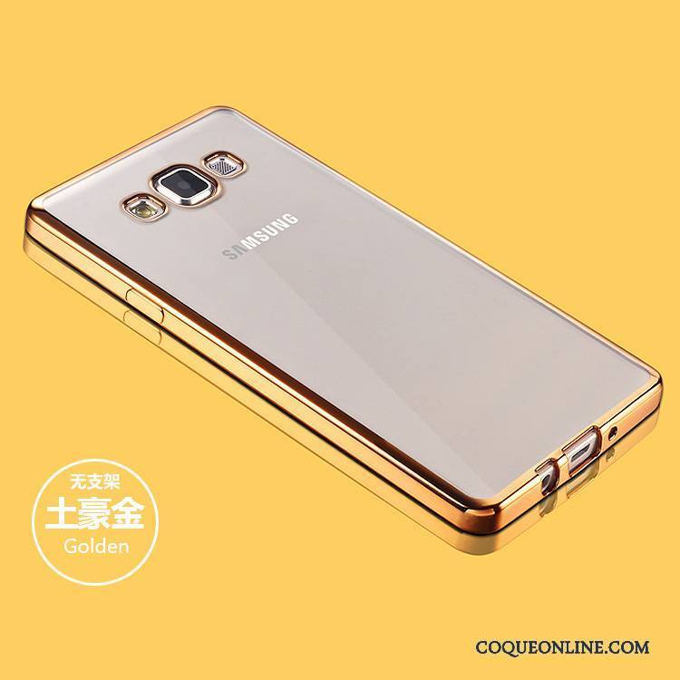 Samsung Galaxy A5 2015 Incassable Transparent Or Rose Coque De Téléphone Fluide Doux Étoile Étui