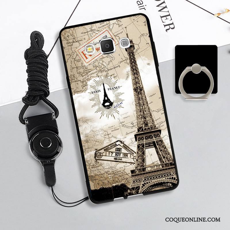Samsung Galaxy A5 2015 Noir Étui Protection Incassable Étoile Ornements Suspendus Coque De Téléphone
