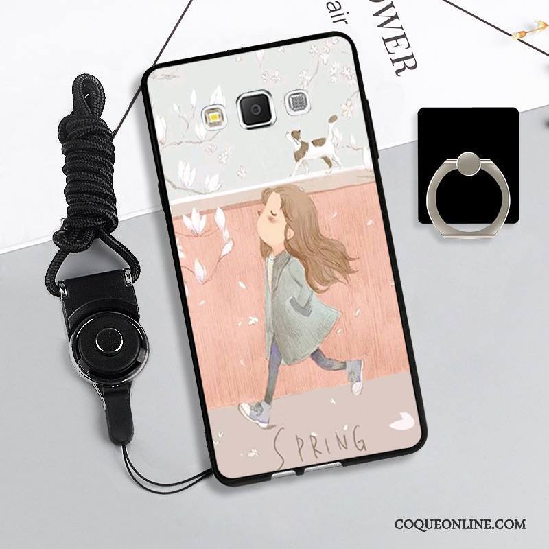 Samsung Galaxy A5 2015 Noir Étui Protection Incassable Étoile Ornements Suspendus Coque De Téléphone