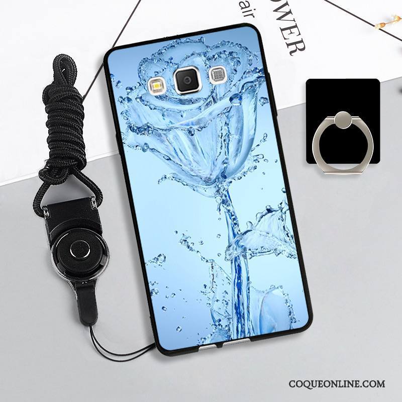 Samsung Galaxy A5 2015 Noir Étui Protection Incassable Étoile Ornements Suspendus Coque De Téléphone