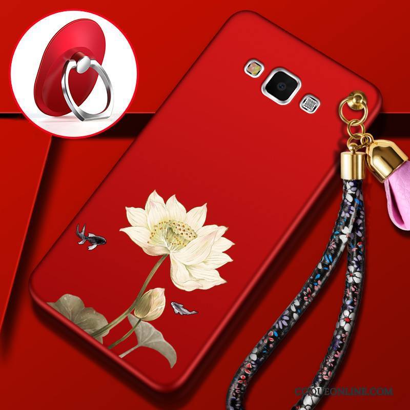 Samsung Galaxy A5 2015 Rouge Incassable Protection Fluide Doux Étui Silicone Coque