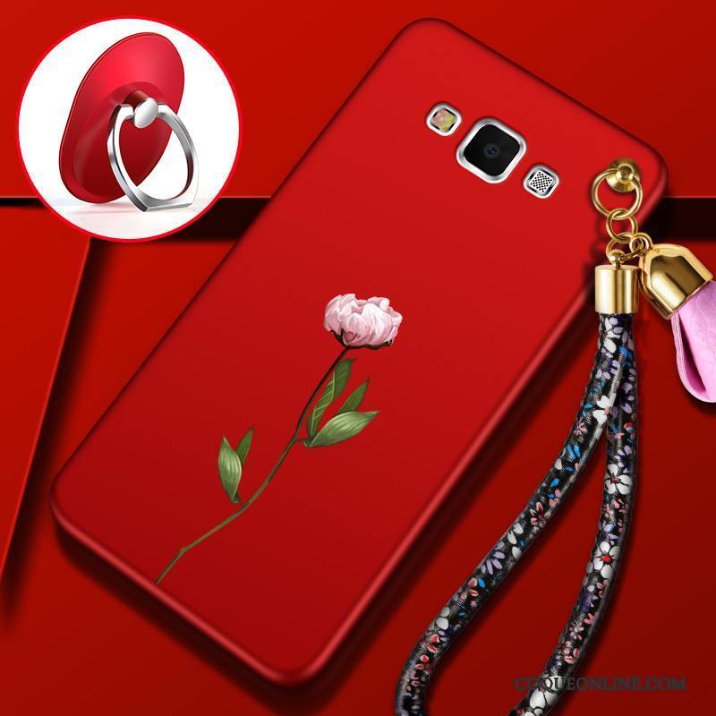 Samsung Galaxy A5 2015 Rouge Incassable Protection Fluide Doux Étui Silicone Coque