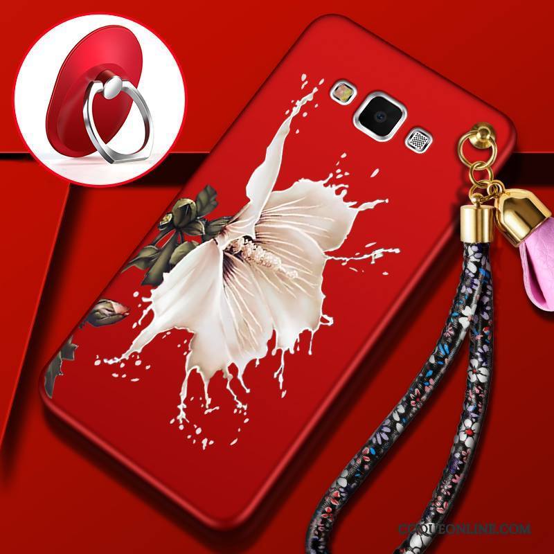 Samsung Galaxy A5 2015 Rouge Incassable Protection Fluide Doux Étui Silicone Coque