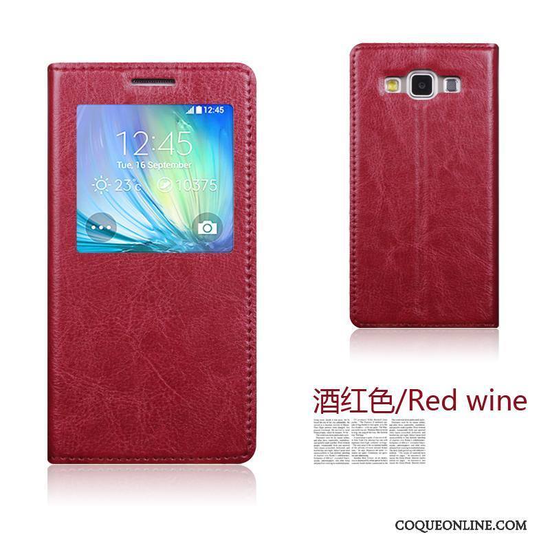 Samsung Galaxy A5 2015 Étoile Téléphone Portable Coque De Téléphone Étui Protection Rouge Housse
