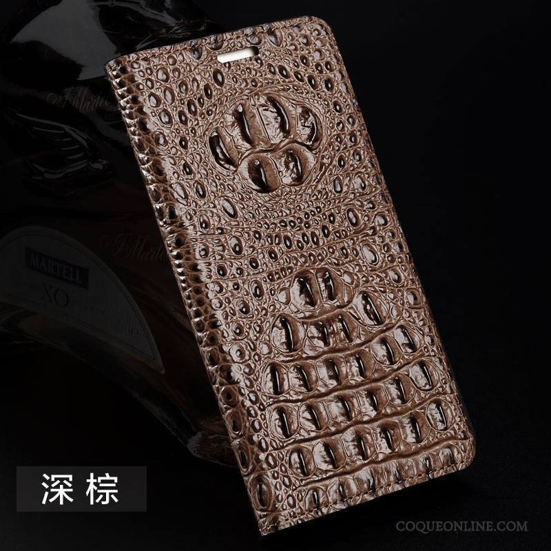 Samsung Galaxy A5 2015 Étui En Cuir Étoile Cuir Véritable Crocodile Modèle Protection Bleu Coque De Téléphone