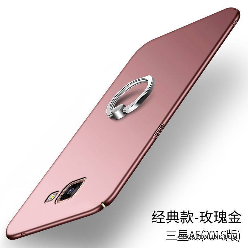 Samsung Galaxy A5 2016 Coque De Téléphone Délavé En Daim Étoile Incassable Difficile Très Mince Rouge