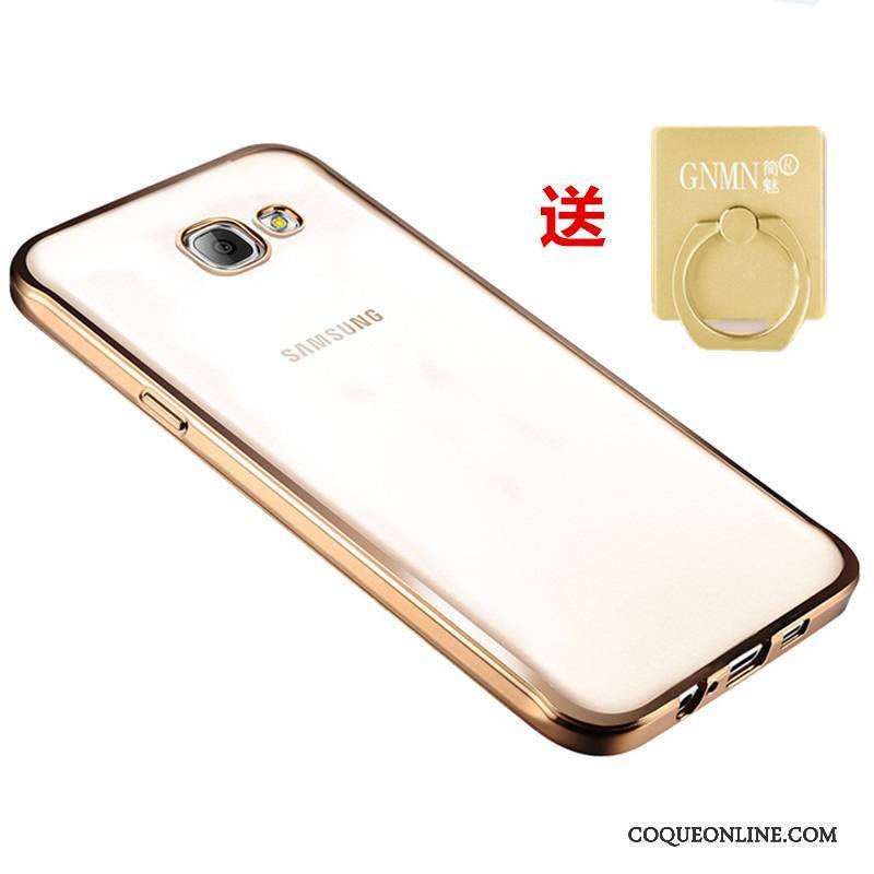 Samsung Galaxy A5 2016 Coque Fluide Doux Transparent Téléphone Portable Étoile Protection Or Rose Silicone