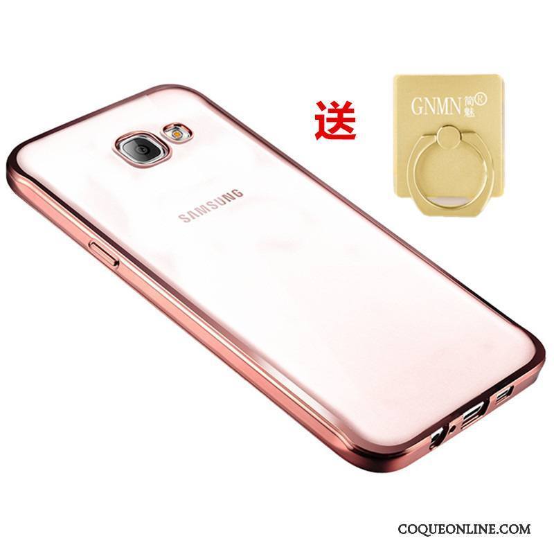 Samsung Galaxy A5 2016 Coque Fluide Doux Transparent Téléphone Portable Étoile Protection Or Rose Silicone