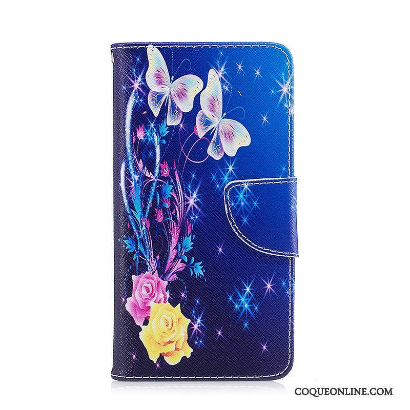 Samsung Galaxy A5 2016 Coque Housse Étoile Étui Violet Peinture Protection Étui En Cuir
