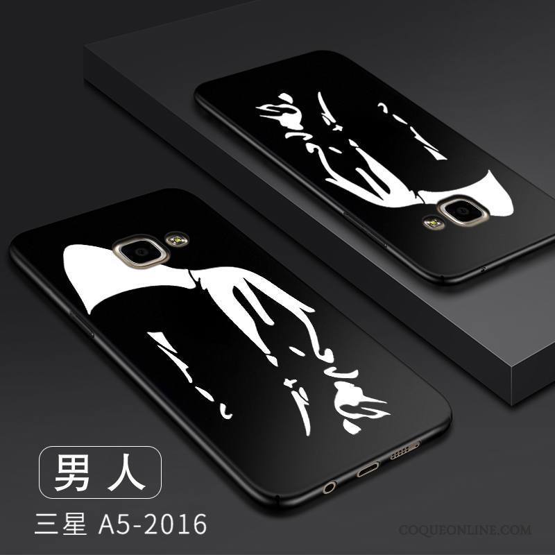 Samsung Galaxy A5 2016 Coque Tout Compris Légère Protection Noir Étui Étoile Personnalité