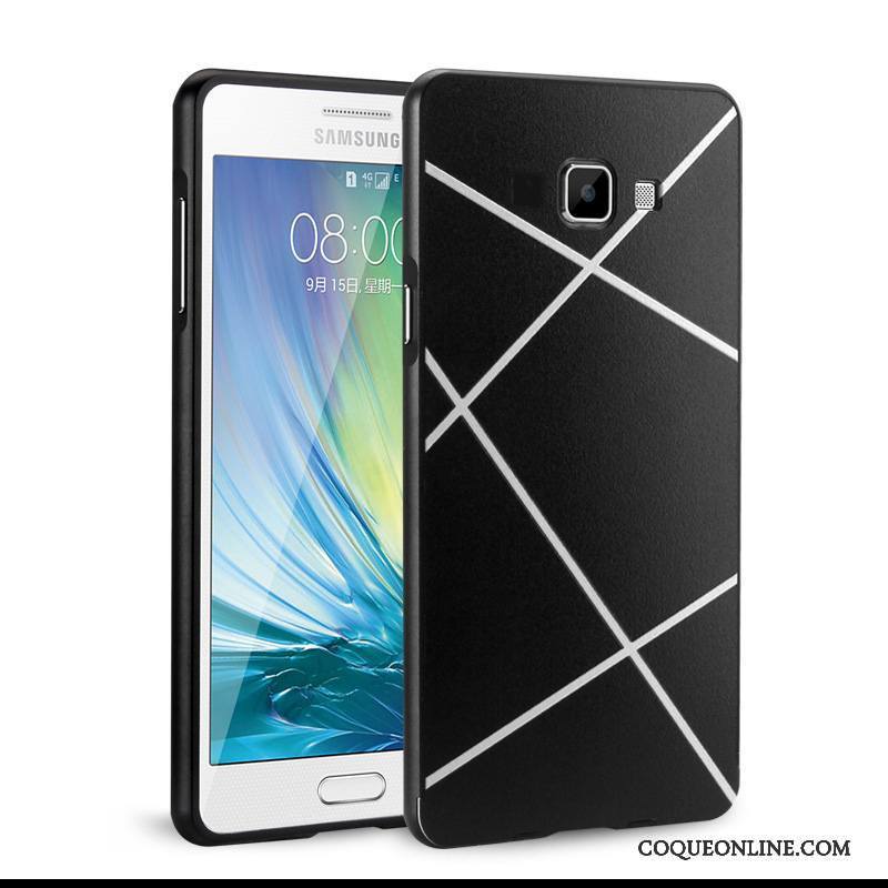 Samsung Galaxy A5 2016 Coque Étui Border Métal Incassable Protection Noir Étoile