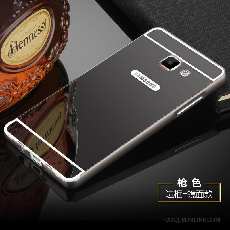 Samsung Galaxy A5 2016 Coque Étui Border Métal Incassable Protection Noir Étoile