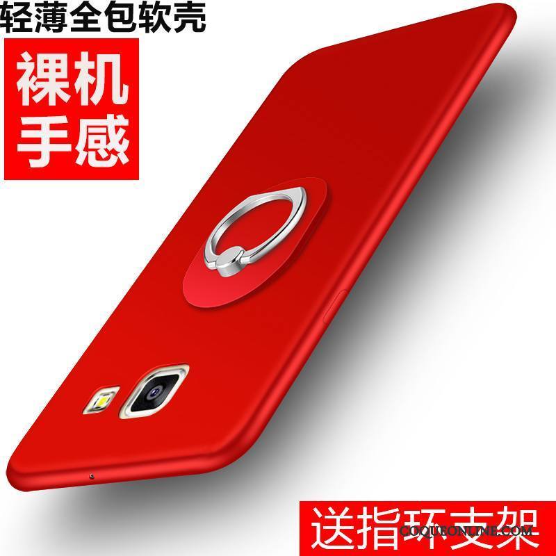 Samsung Galaxy A5 2016 Fluide Doux Coque Rouge Tendance Étoile Délavé En Daim Silicone