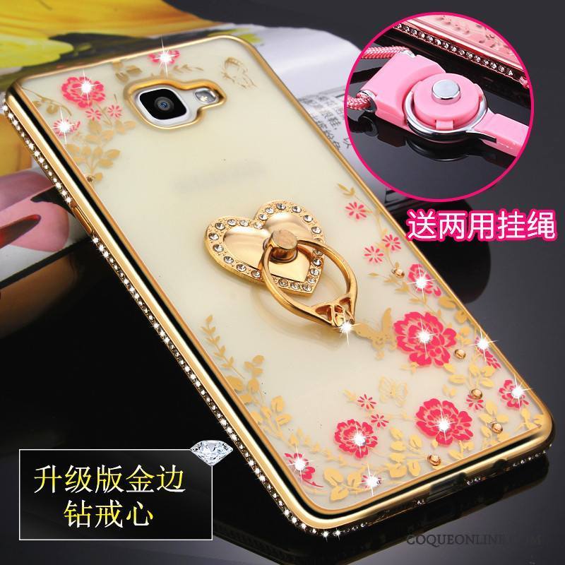 Samsung Galaxy A5 2016 Incassable Fluide Doux Coque Silicone Étoile Or Rose De Téléphone