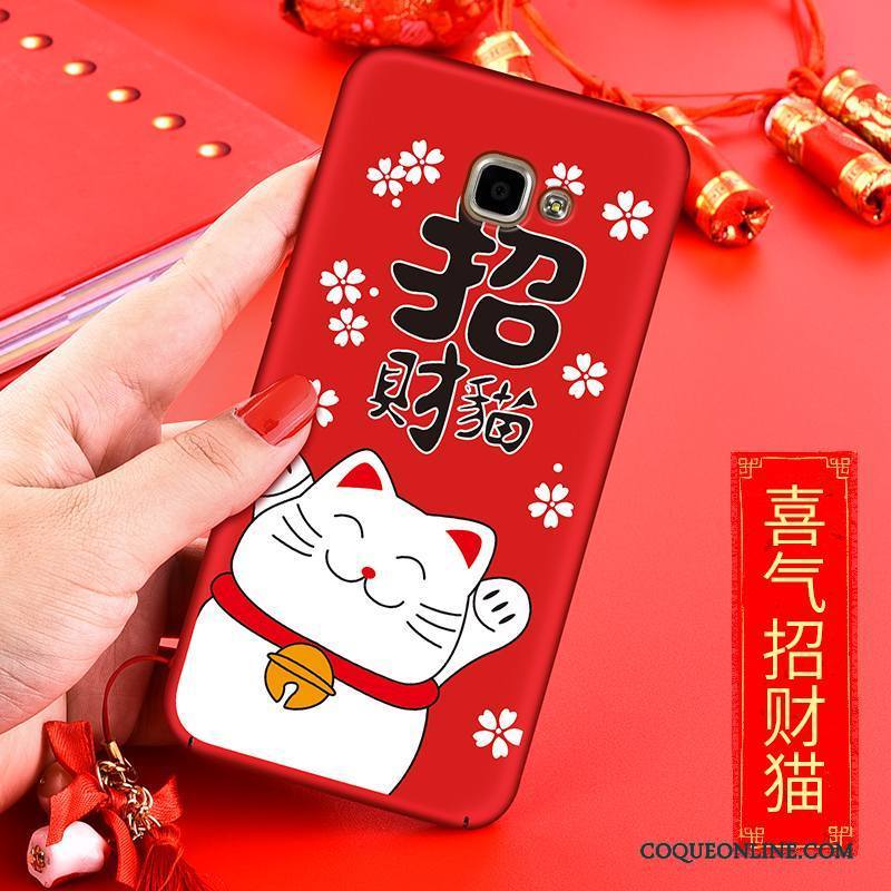 Samsung Galaxy A5 2016 Nouveau Étoile Rouge Coque Chat Richesse Protection