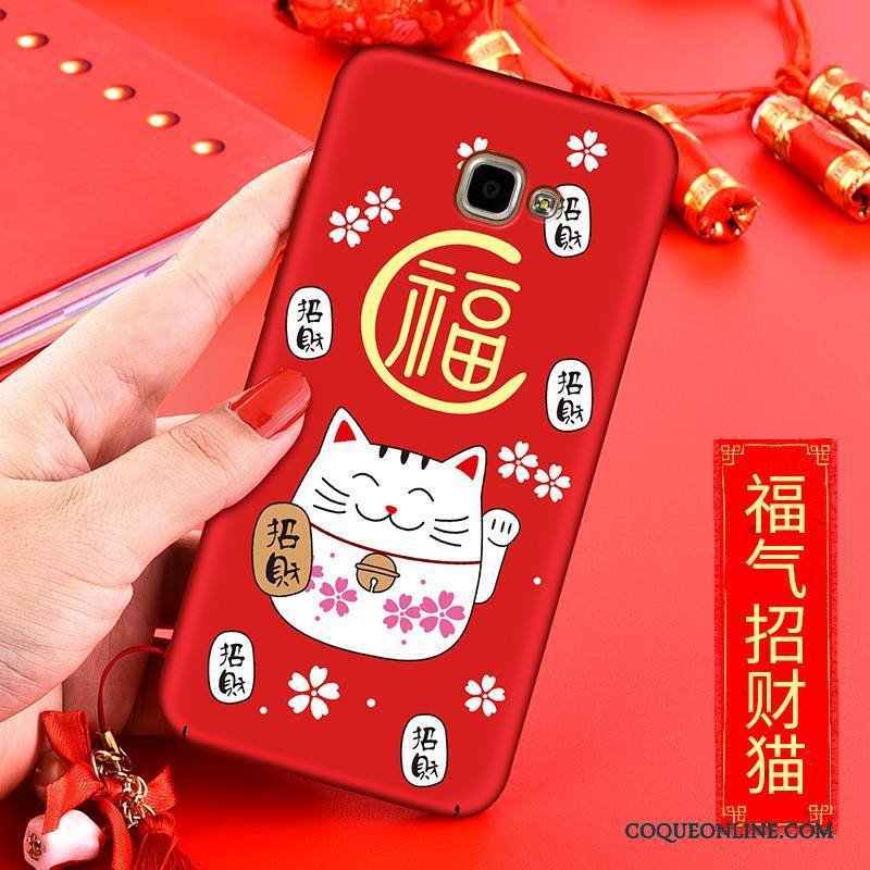 Samsung Galaxy A5 2016 Nouveau Étoile Rouge Coque Chat Richesse Protection