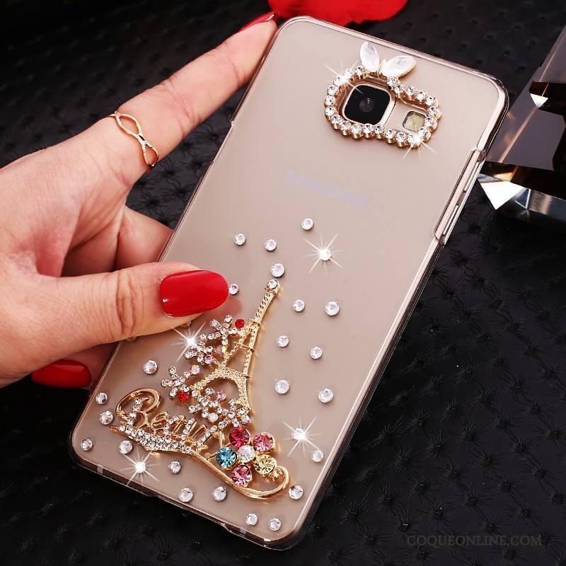 Samsung Galaxy A5 2016 Protection Strass Transparent Coque Étoile Or De Téléphone