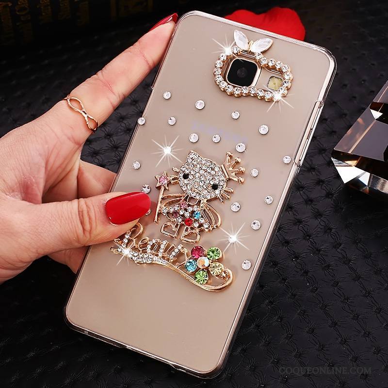 Samsung Galaxy A5 2016 Protection Strass Transparent Coque Étoile Or De Téléphone