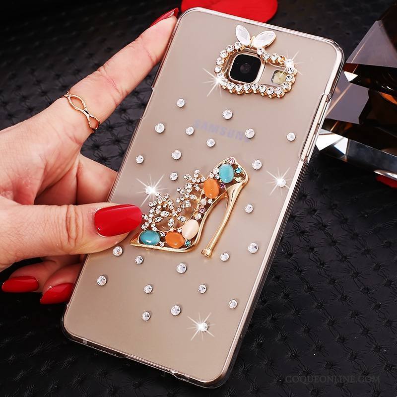 Samsung Galaxy A5 2016 Protection Strass Transparent Coque Étoile Or De Téléphone